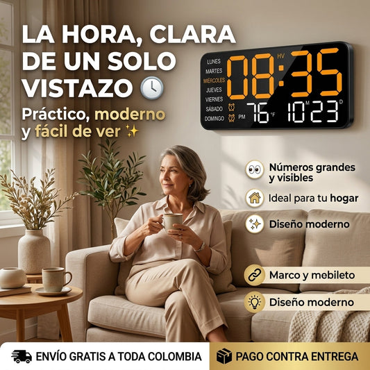 Reloj Digital LED de Pared