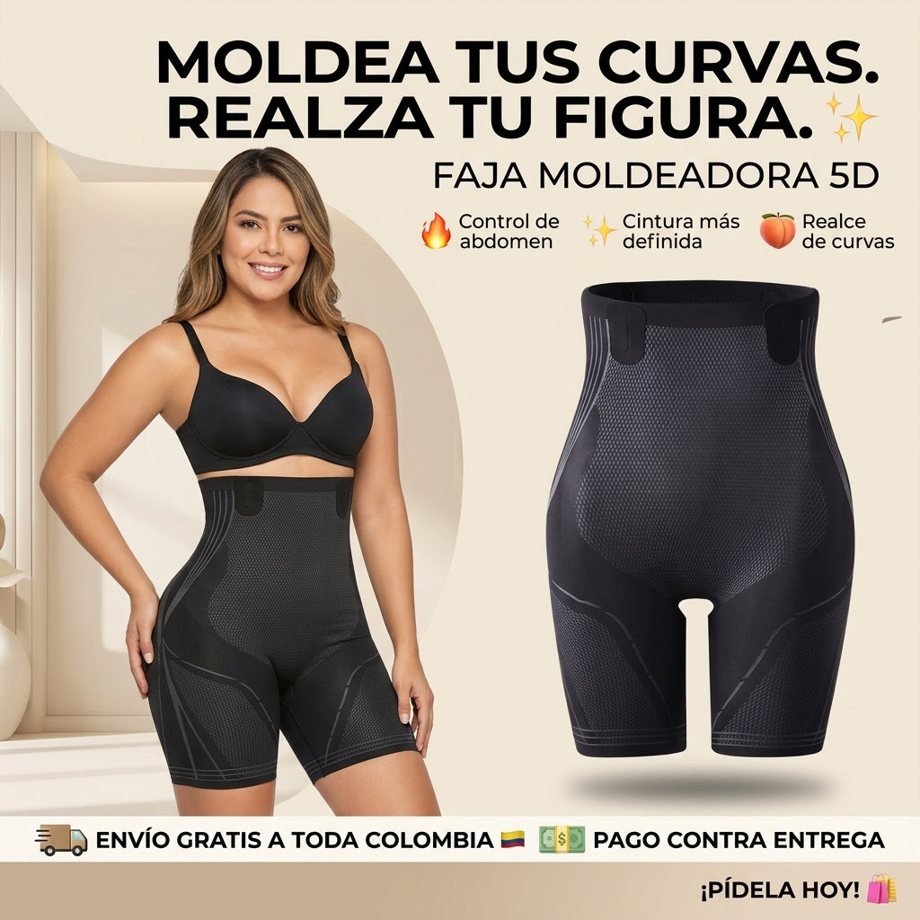 🔥 Faja Moldeadora 5D – Cintura Definida, Abdomen Firme y Curvas Realzadas