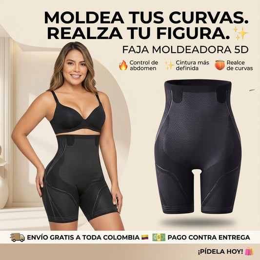 🔥 Faja Moldeadora 5D – Cintura Definida, Abdomen Firme y Curvas Realzadas